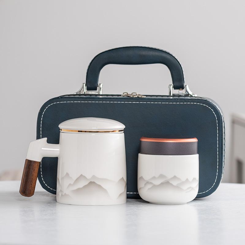 Teacup Tea Separation Cup Ceramic Cup High Value Tea Cup Office Mug with Lid Festival Gift