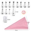 14 Pcs/set Reusable Piping  Bag  Tool Stainless Steel Piping Nozzles + Piping Bag + Converter Sustainable Professional Accessories For Baking
