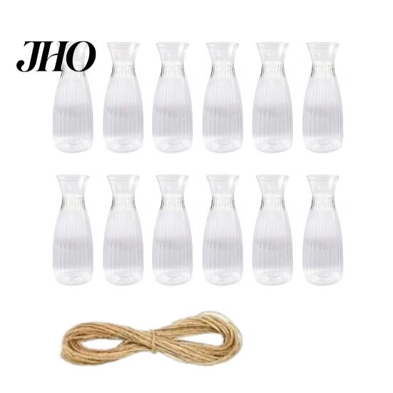 Durable Plastic Vase Clear Bud Vases, Modern Table Centerpiece Flower Vase, Simple Stylish Home Decor Transparent Decorative for Dining Wedding