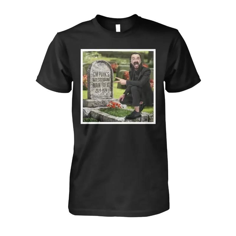 Summer Fashion Men's T-Shirt 3D Printing Bangle Wrestler CM Punk Round Neck Street Sports Casual Oversize Top