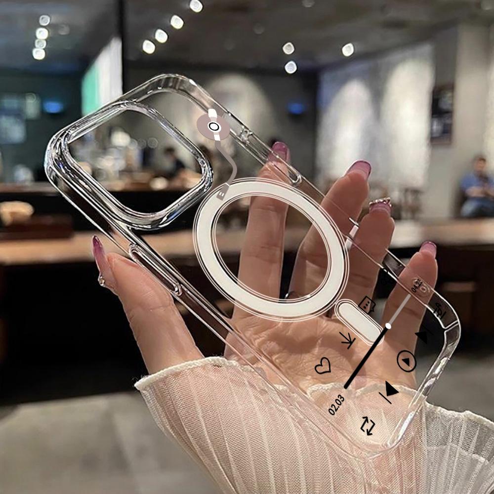 Magnetic Phone Case for iPhone 12 14 16 17 Pro 17 16 15 14 13 12 Pro Max 12 13 14 15 16 High Quality Shockproof Shell Full Protection Cute Style