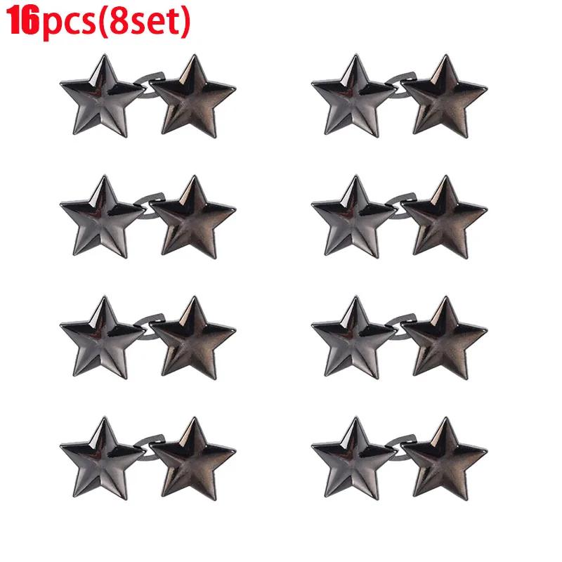 

1/8 набору регульованої пряжки на талії зірчастої форми Джинсові брючні ґудзики Знімна сплавна застібка для талії Аксесуари для одягу Інструмент для шиття своїми руками