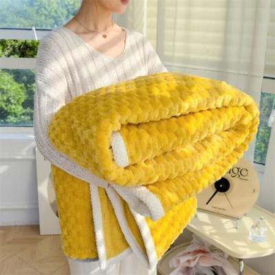 Thick Flannel Blanket, Sofa Cover, Office Nap Blanket, Winter Double-sided Velvet Bed Cover