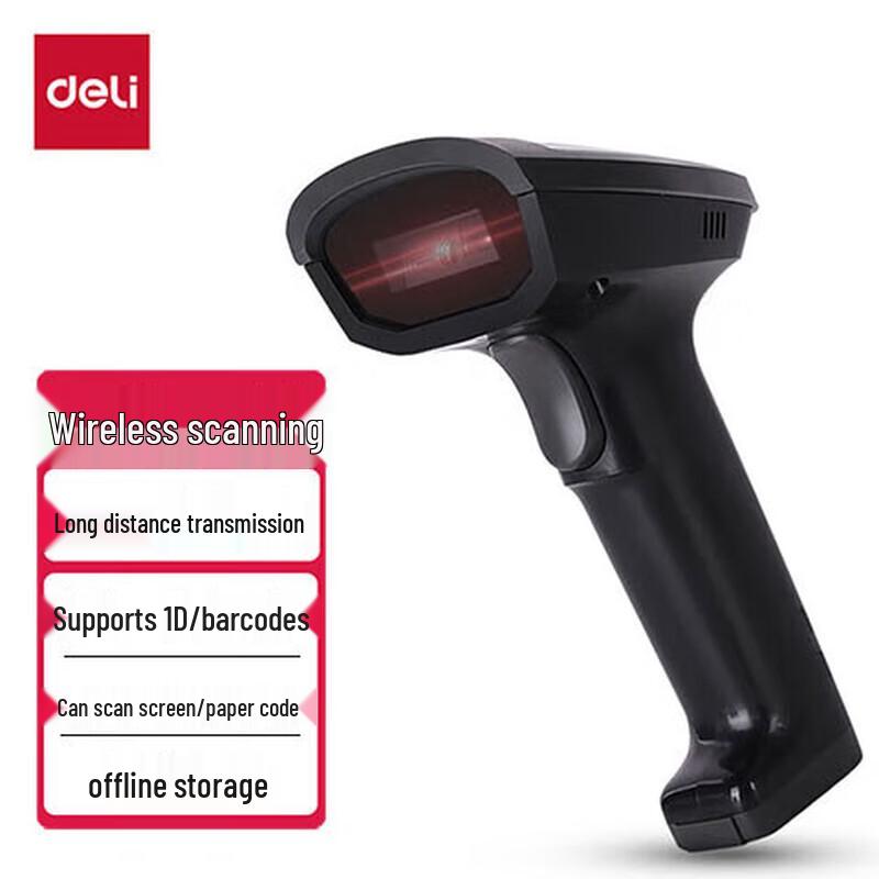 Deli Wireless 1D Barcode Scanner