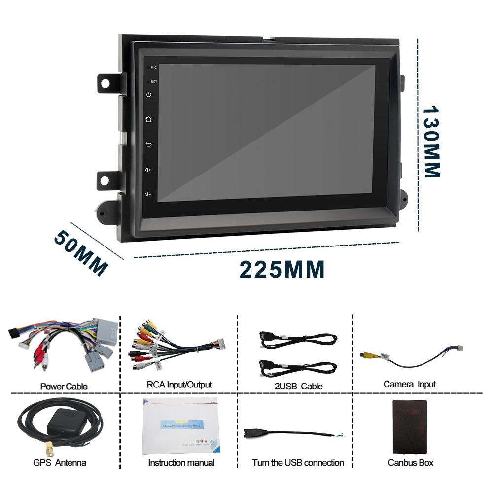 NAVIGUIDE 7'' Android Carplay Car Multimeida Player For Ford F150 Explorer Edge Escape Sport Lincoln Expedition Mustang NO DVD