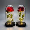 Eternal Rose Glass Cover Night Light Romantic Atmosphere Light Ornament for Girlfriend and Girlfriend Valentine's Day Creative Gift