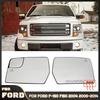 Left Right Side Mirror Glass For Ford F-150 2011-2014 Rear View Mirror Wide Angle Heated