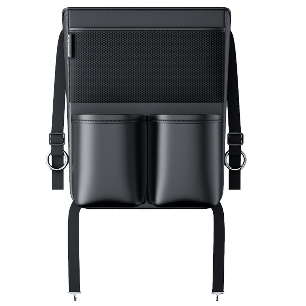 Between Seat Car Organizer Car Front Seat Middle Storage Bag Car Leather Storage Between Seats Back Storage Organizer Bag For