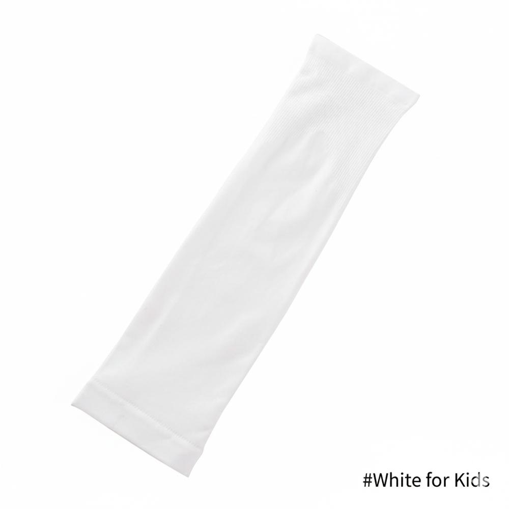 Lightweight Kids Cooling Arm Sleeves UV Protection Arm Protector Elastic Breathable Outdoor Sports Cycling Hiking Arm Sleeves 1Pair белый