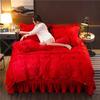 4pcs Bedding Set Fine Velvet Duvet Cover King Queen Size Thicken Quick Warm Coral Fleece Quilt Cover Bed Sheet Pillowcase