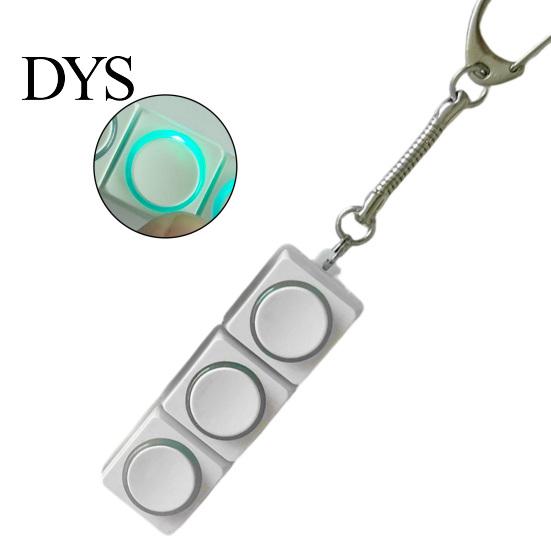 Decompression Button Toy Fidget Keyboard 1/2/3/4/5/6/9-Keys Stress Relief Finger Clicker Keychain with LED Light Portable Sensory Mechanical