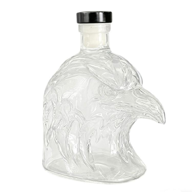 

Elegant Bird Head Shape Liquor Bottle 350ml High Borosilicate Glass Wine Decanter For Outdoor Activity Home Bar Decors 1