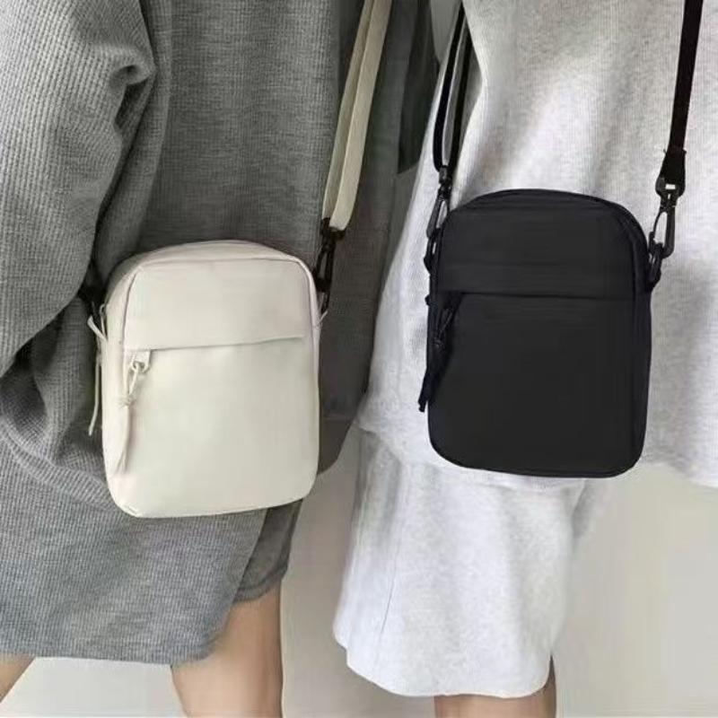 Men'S And Women'S Single Shoulder Bag Crossbody Bags, Solid-Colored Lightweight Mobile Phone Bags For Travel Pography