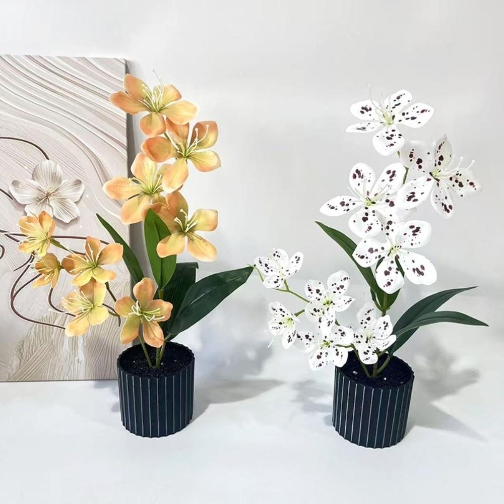 9 Blumen Künstliche Jasmin Topfpflanzen Simulierte Plastik Falsche Blume Mode Bonsai Büro
