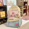 Schoolbag Japanese schoolbag ins wind simple contrast color primary school junior high school students campus backpack sweet cute high value backpack