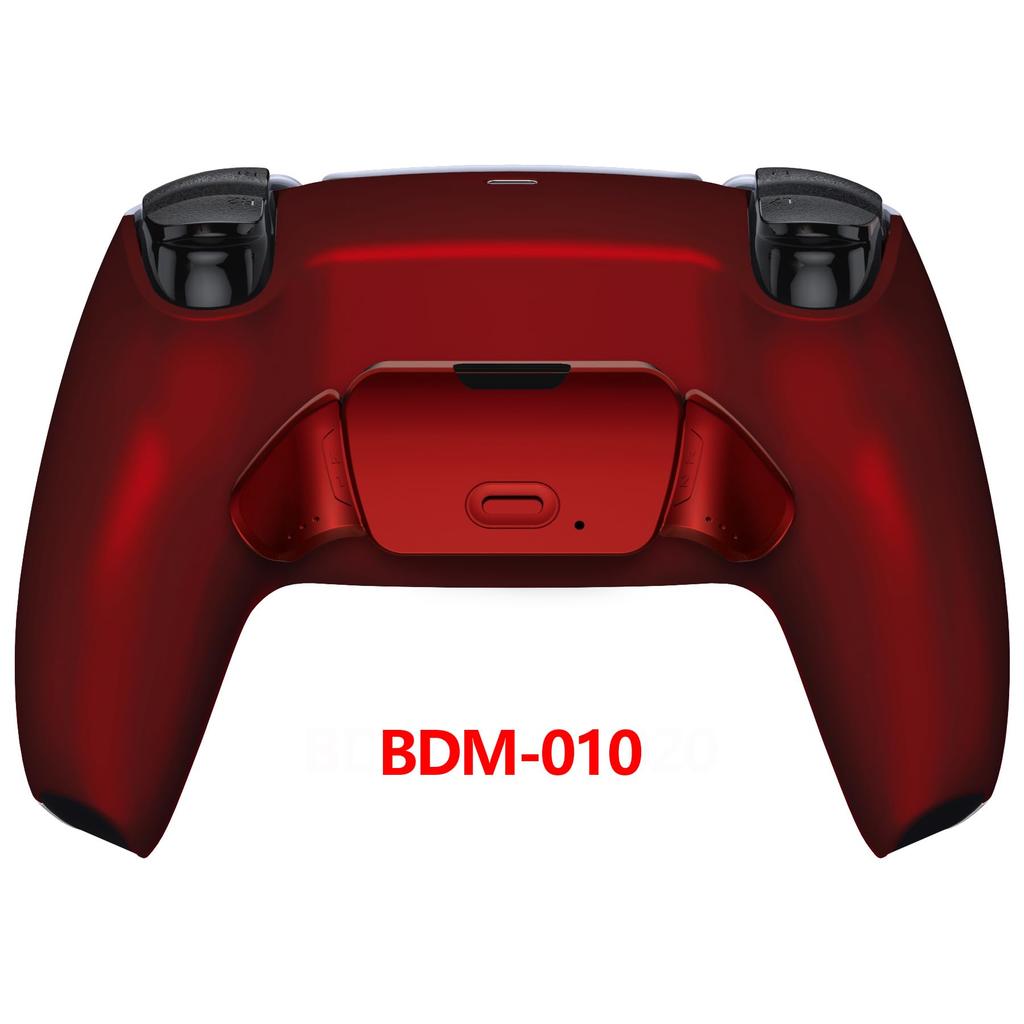 eXtremeRate Scarlet Red Back Paddle Programmable Rise Remap Kit for PS5 Controller Upgrade Board Redesigned Backshell Back Button Attachment for PS5