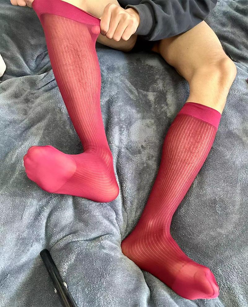 Šaty Podkolenky Pánské Průsvitné Punčochy Pánské Ultra Tenké Erotické Společenské Ponožky Pánské Sexy Průhledné Obchodní Ponožky