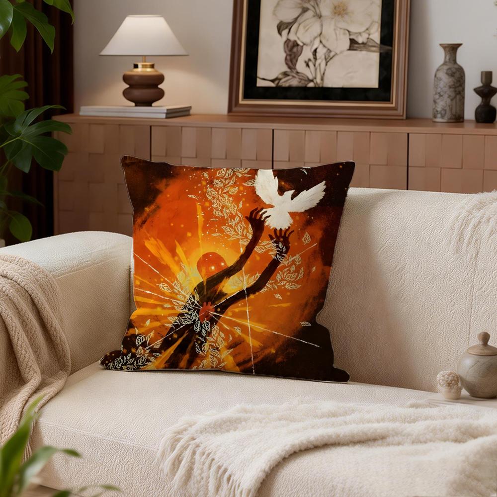 August Burns Red Cushion Cover Cushion Cover Set 4Pcs 50X50 45X45 40X40 Pillowcase Decorative Sofa Home Decor