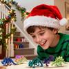 Dinosaurier Adventskalender Dinosaurier Spielzeugset Geeignet für Kinder ab 3 Jahren Kreatives Spiel 12-Tage Weihnachts-Countdown-Spiel