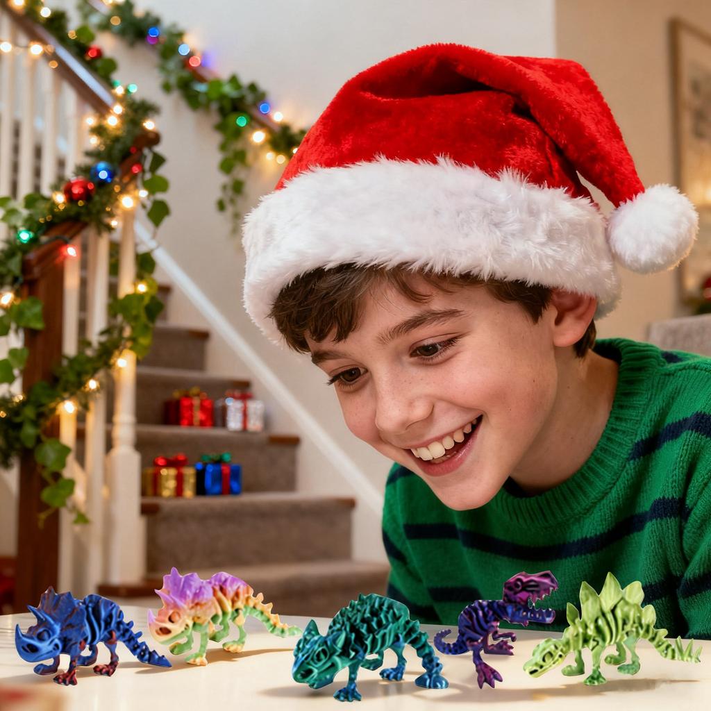 Dinosaurier Adventskalender Dinosaurier Spielzeugset Geeignet für Kinder ab 3 Jahren Kreatives Spiel 12-Tage Weihnachts-Countdown-Spiel