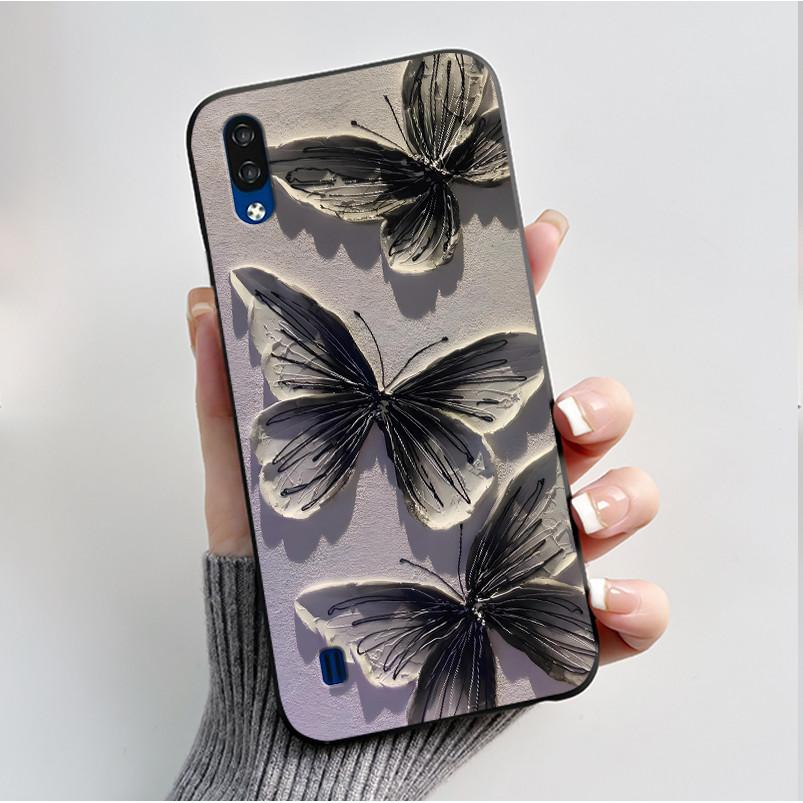 Phone Case For ZTE Blade A51 Lite / A5 2020 Casing Luxury Fashion Butterfly Flower Black Jelly Soft TPU Case Silicone Back Cover
