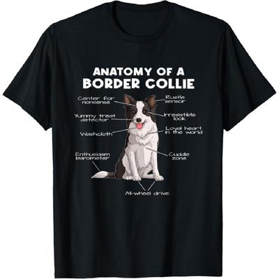 Anatomie des Border Collie _ Hund Lustiges Border Collie T-Shirt