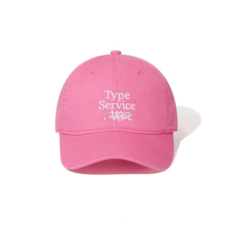 Retro Baseball Hat Men's and Women's Brimmed Hats Summer Versatile Cute Pink Big Head Circumference Cap