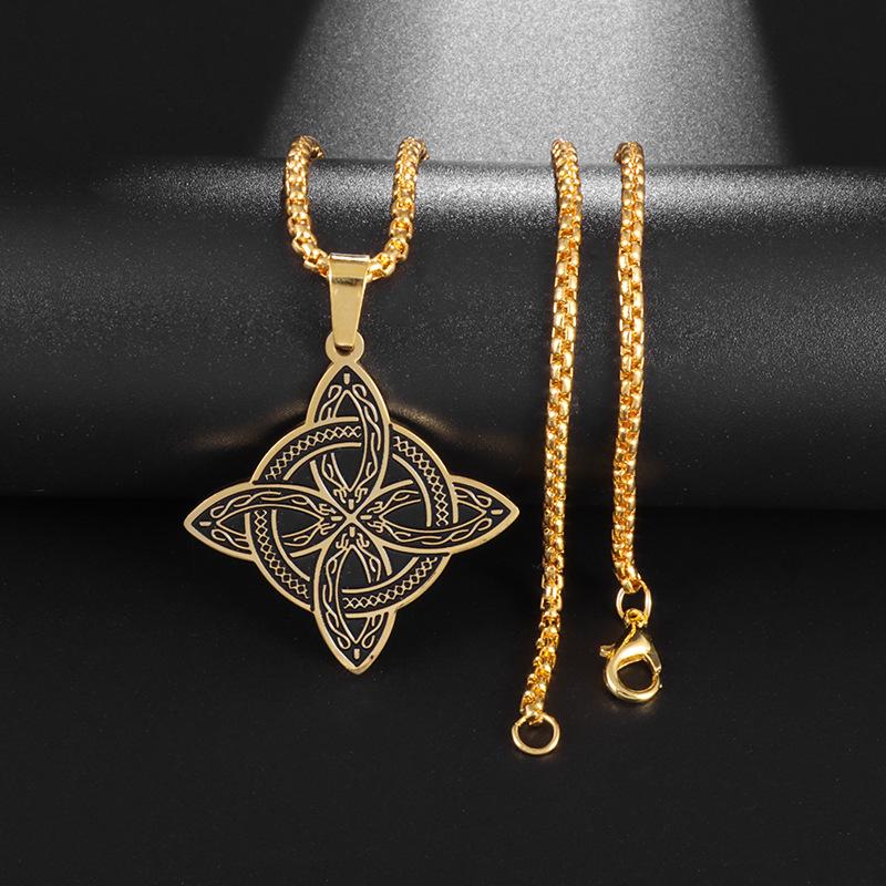Men's New Jewelry Retro Celtic Knot Trendy Slavic Amulet Pendant Necklace