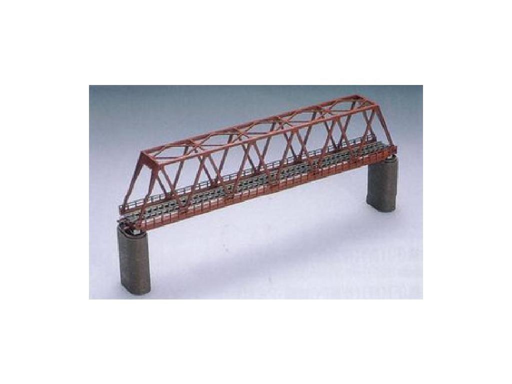 

TOMIX N Gauge Single-Track Truss Bridge, F, Red, with 2 Brick Piers, 3031, Model Railroad Supplies