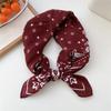 Paisley Flower Print Handkerchief Soft Cotton Linen Head Neck Scarves Hair Scarf Neckerchief Headscarves Square Scarf Headband