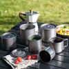 Outdoor Titanium Camping Cup, Foldable Handle Ultralight Mug for Coffee&Tea, Backpacking & Hiking Essentials