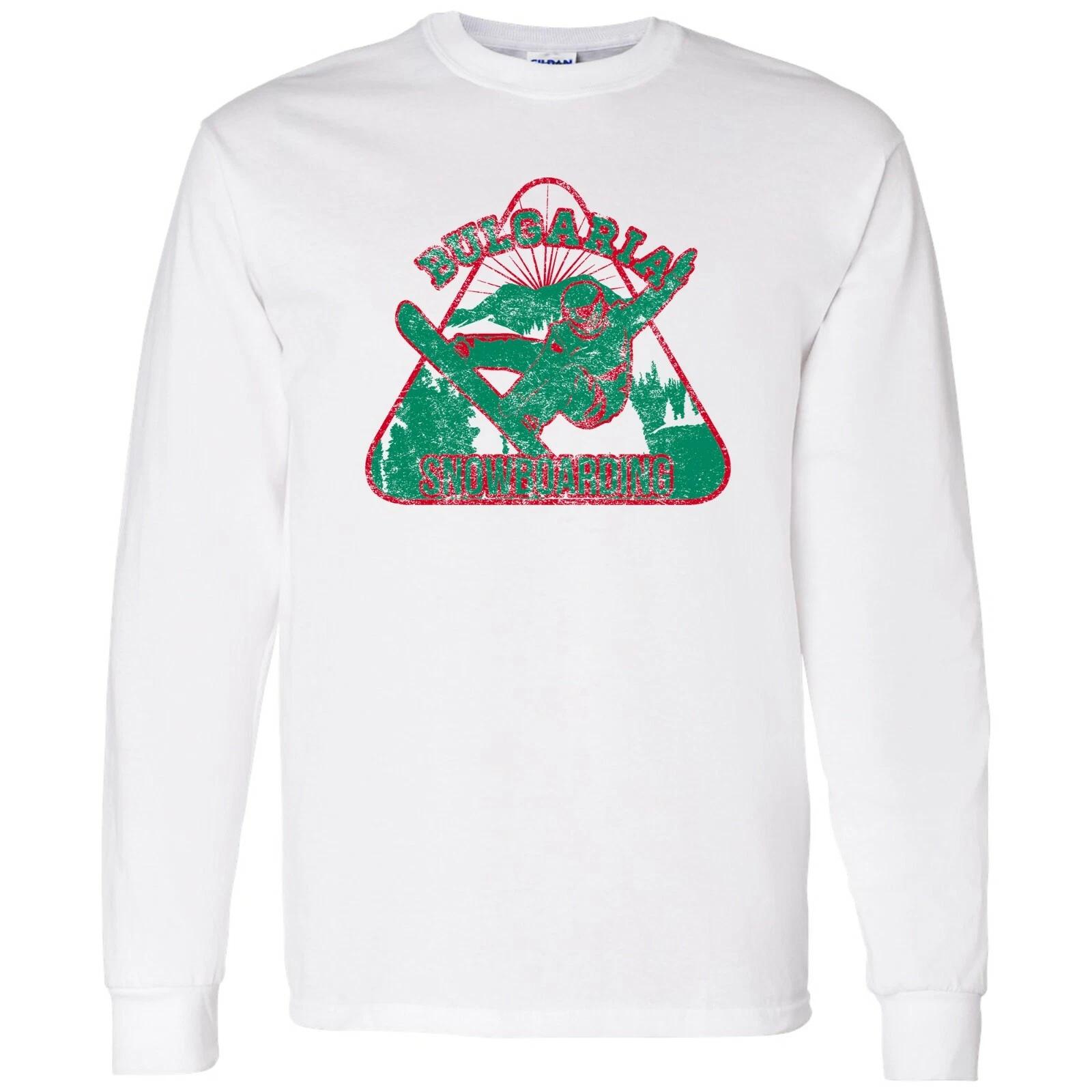 Bulgaria Snowboarding - Winter Sports Long Sleeve T-Shirt - White 3XL