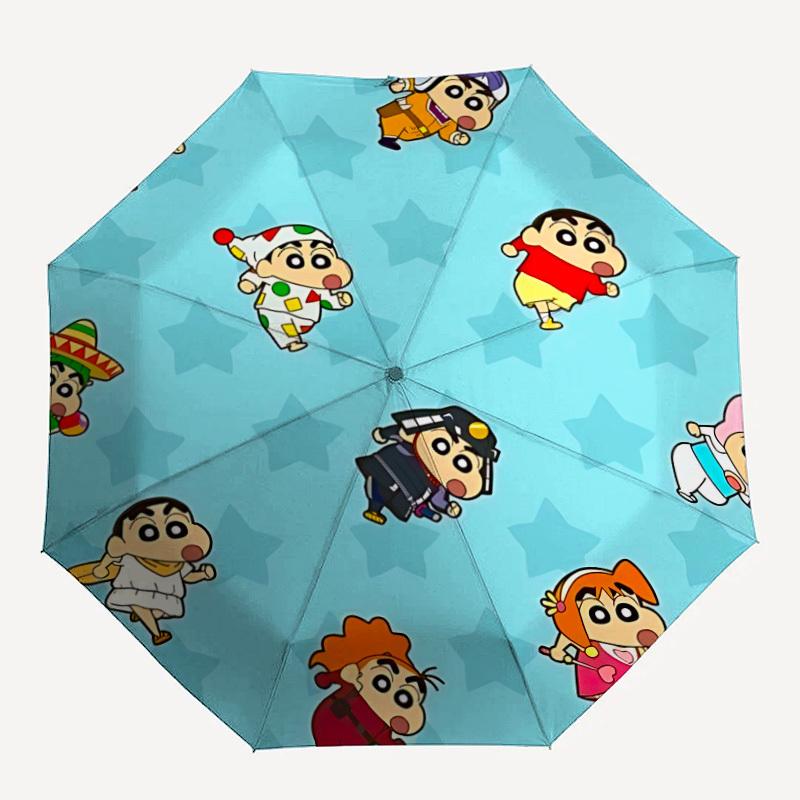 

1pc Crayon Shin-chan Characters Automatic Open/Close Umbrella Sturdy Iron Frame, Compact Travel Umbrella - Perfect Gift for Women, Men, a0829124
