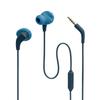 JBL ENDURANCE RUN2 Wired Earphones, IPX5 Waterproof, 1-Button Remote, Magnetic Charging, 3.5mm Plug, Blue, JBLENDURRUN2BLU, Small