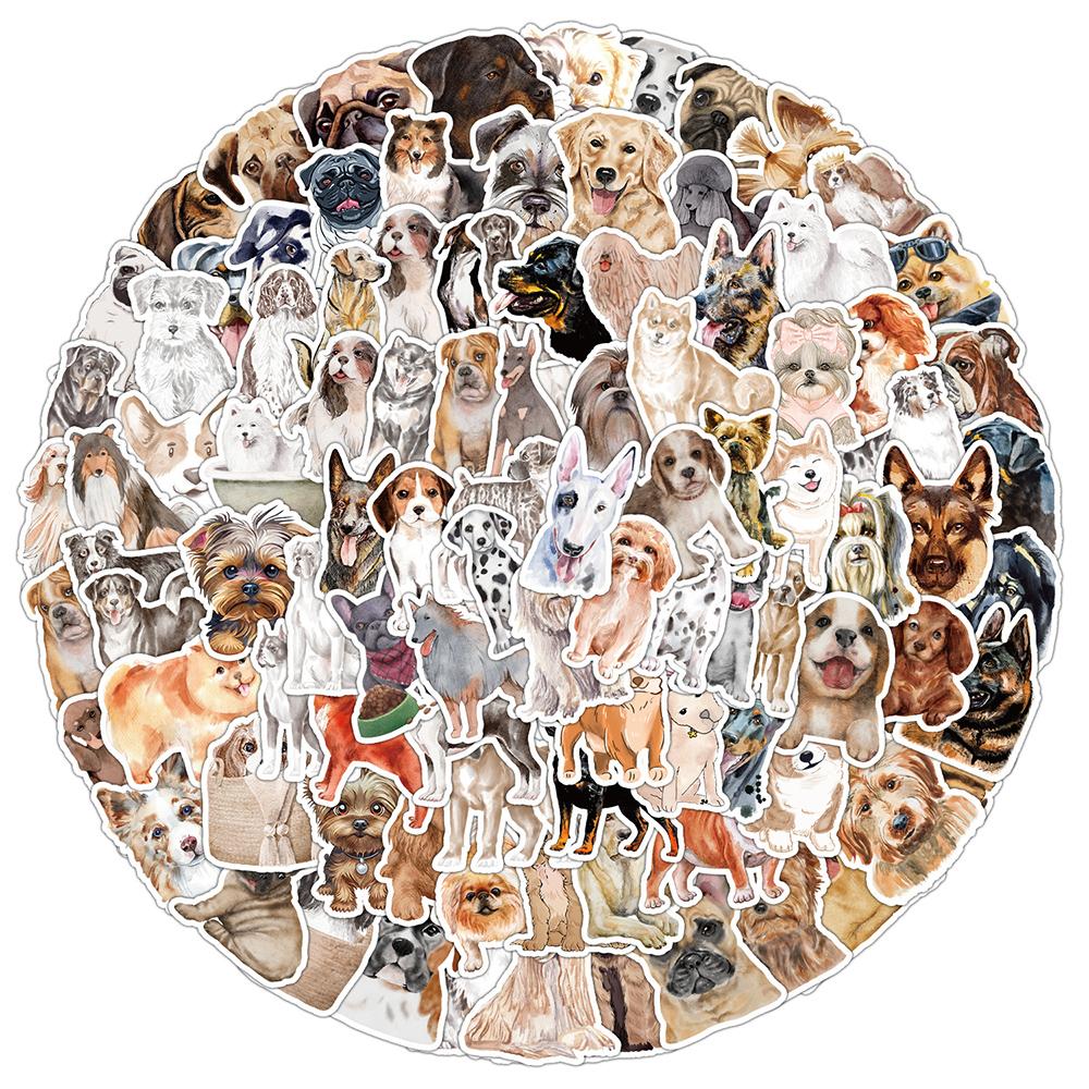 10 30 50 100Pcs Cartoon Cute Pet Dog Animal Creative Graffiti Stickers Motorcycle Laptop Car Guitar Decoration Sticker Kids Toy