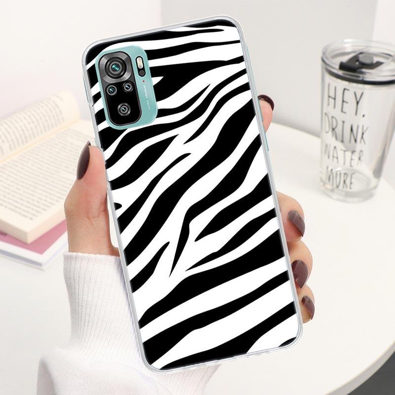 

Zebra Stripe Black White Coque Phone Case For Xiaomi Redmi Note 13 14 12S 12 11S 11T 11E Pro Plus 11 10 10S 4G 5G 14Pro Soft Sil Redmi Note 14 Pro 4G
