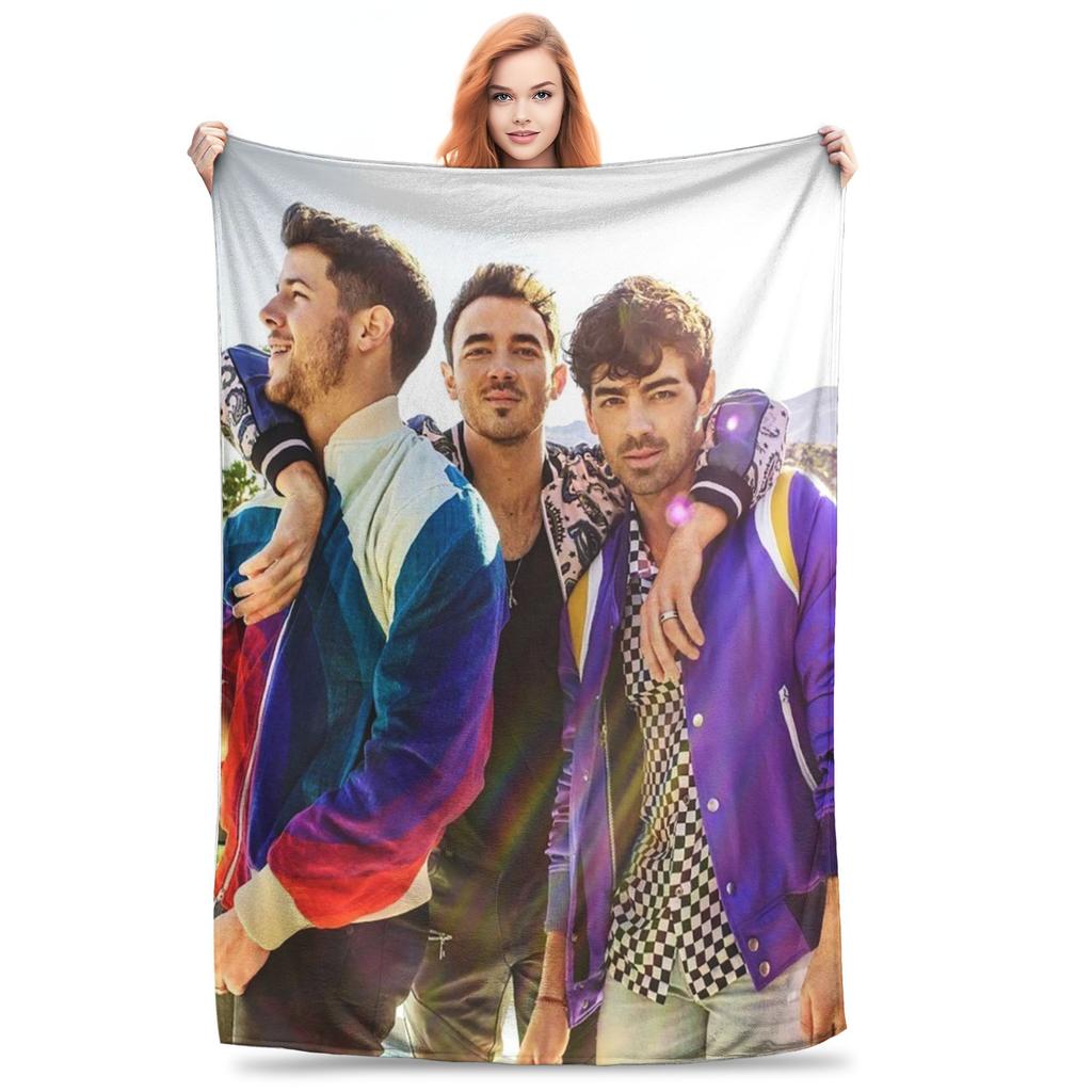 Vintage The Eras Tour 2023 Jonas Brothers JB The Album Blanket Flannel Sofa Throw Blanket for Bedroom Travel Throws Bedspread