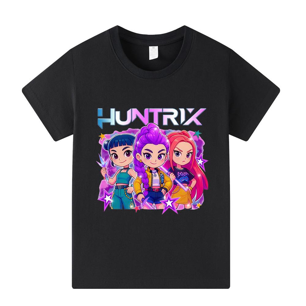 A1200 Kids Boys Girls Kpop Rumi Zoey Mira Print Short Sleeves T-shirt
