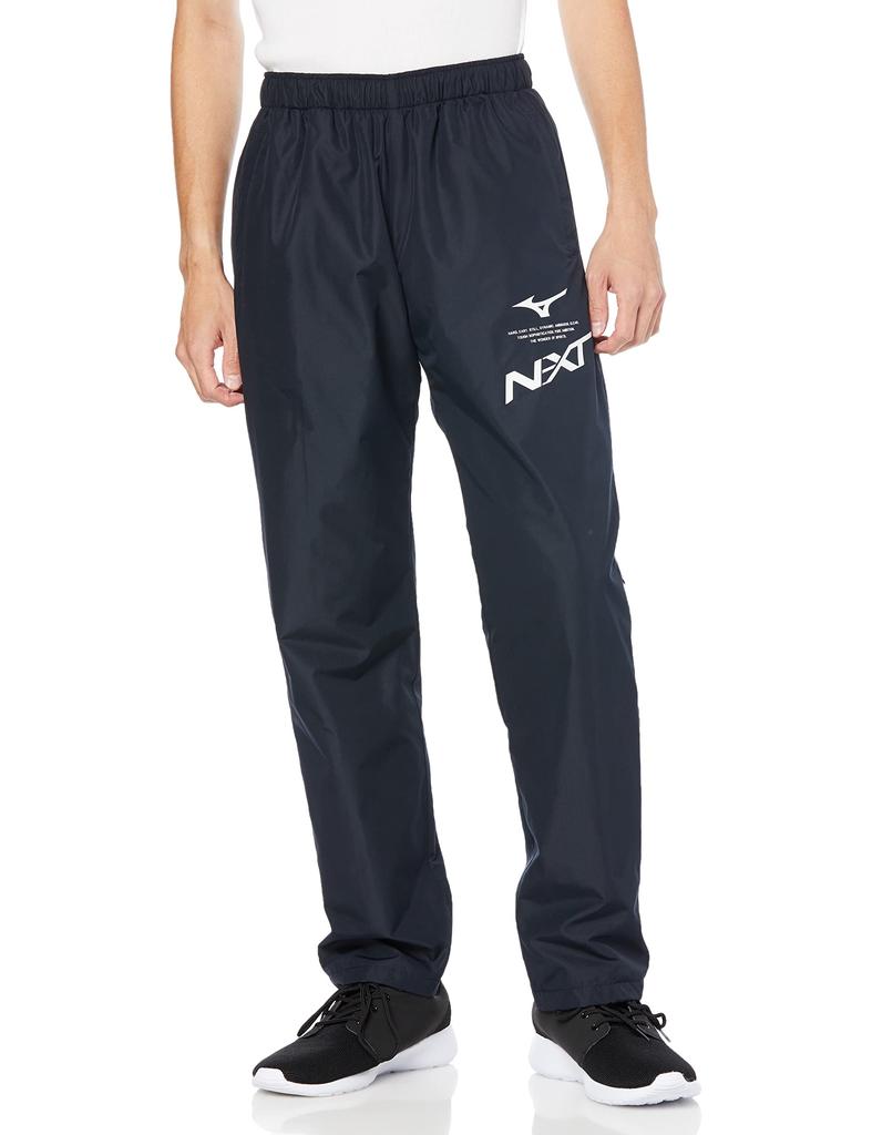 Mizuno Breath Thermo Training Warmer and Deep Size L N-XT Pants, Moisture-Wicking, Windproof, Water-Repellent, 32JF2740, Navy,