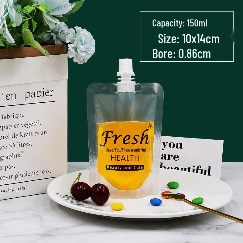 Transparent Pipspåse för Juice, Sojamjölk och Flytande Förpackning - Bärbar Vattenpåse för Takeaway