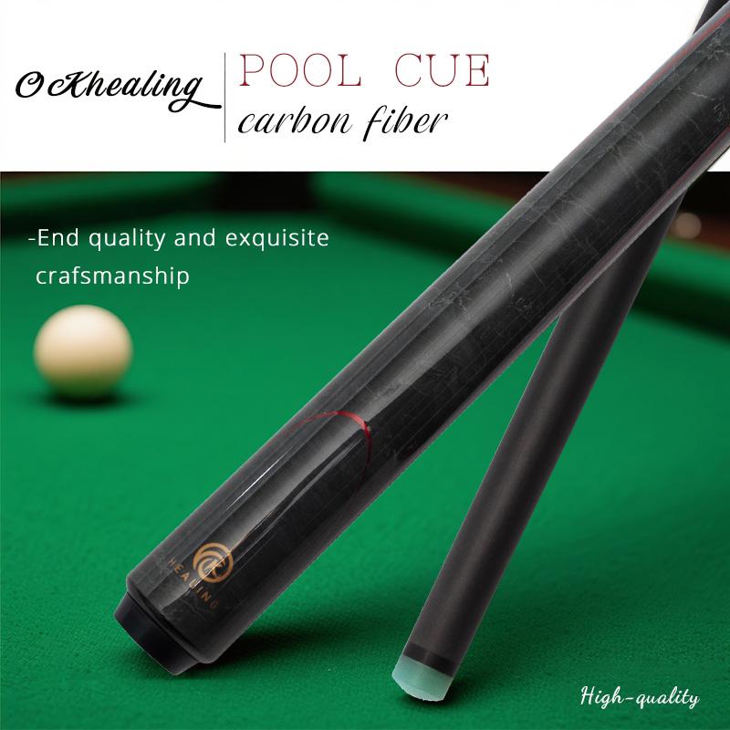 OKHEALING Karbonfaser Billard Queue Billardstöcke 12,9 mm Spitze Uni-loc Gelenk 147 cm / 58 Zoll Länge 19~21 oz Gewicht