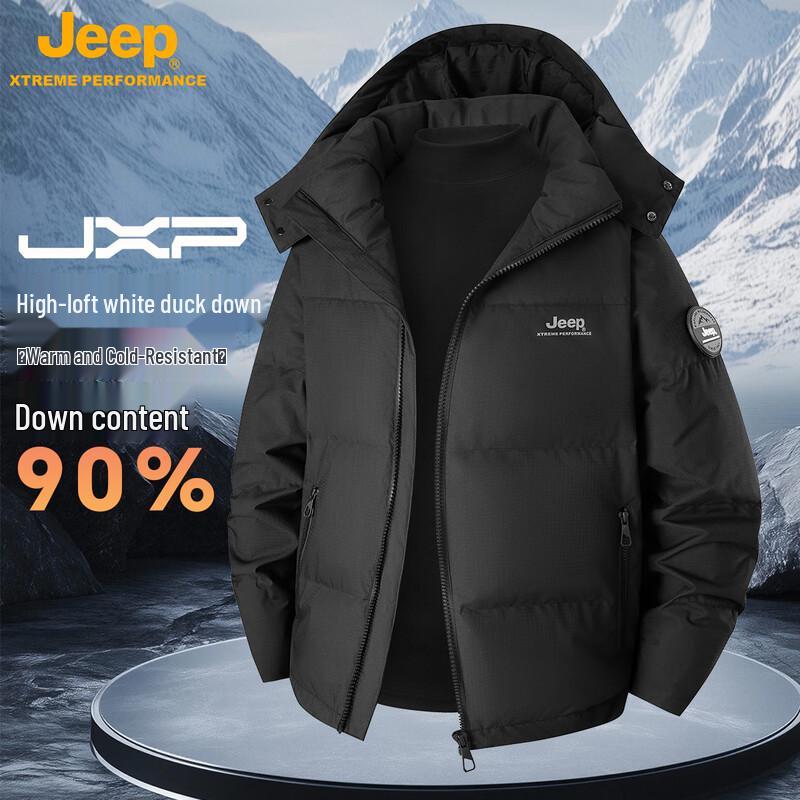JEEP Outdoor Unisex Winter Hooded Down Jacket 2XL