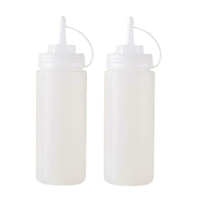 

2pcs Kitchen Gadgets Squeeze Bottles Hot Sauces Olive Oil Bottles Condiment Squeeze Bottles Ketchup Mustard Dispensers Bottles