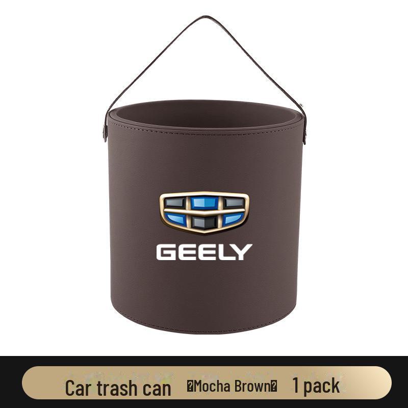 Geely Car Leather Trash Can: Compatible with Binrui, Dihao S, Xingrui, Borui, Binyue, Xingyue L, and Jiaji Models