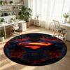 Superman Printed Round Crystal Velvet Rug Soft Non Slip Floor Carpet For Bedroom Holiday Gift