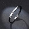 Leather Surgical Engraved Bracelet Initial Couple Strap Bracelet Wrist