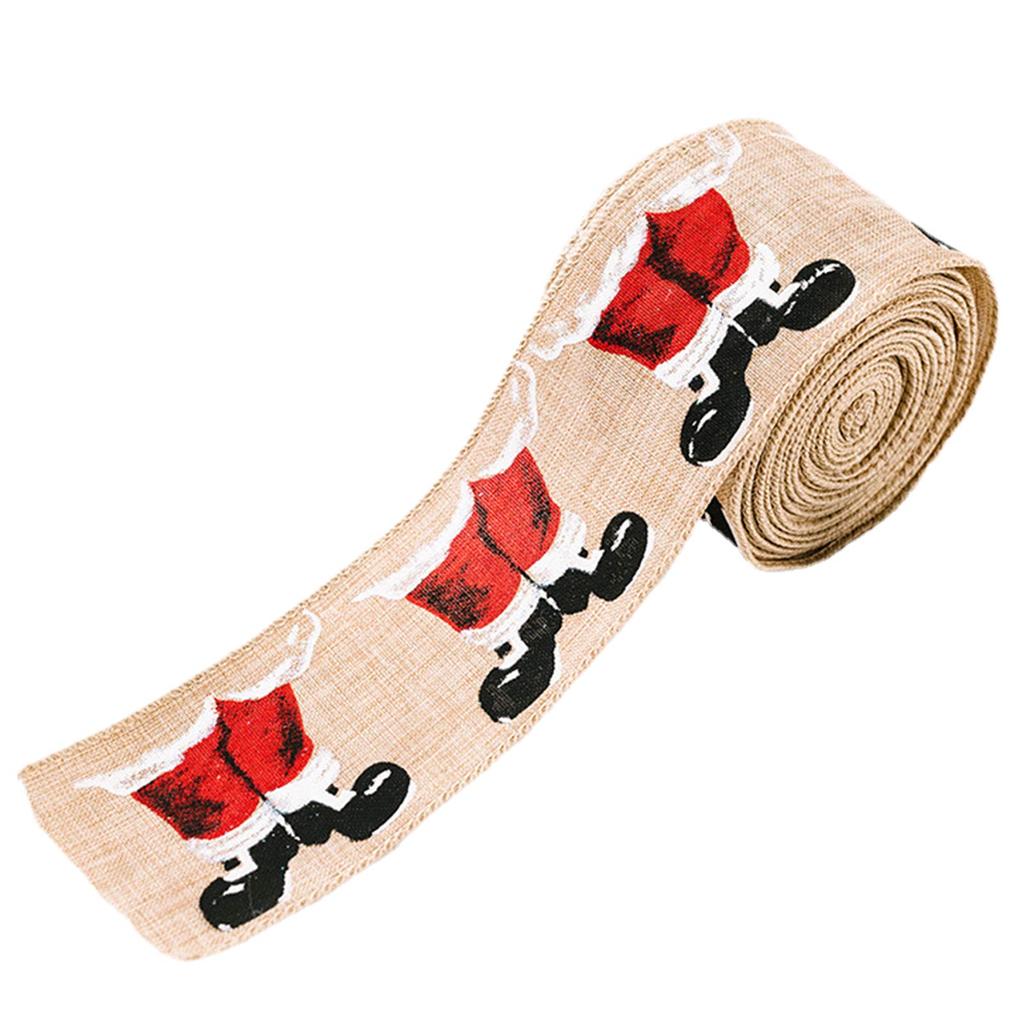 Christmas Packaging Ribbon Christmas Wired Ribbon Burlap Wired Ribbon Weave Ribbon Rustic Ribbon Holiday Ribbon For Wreaths Big