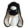 New Hand-Knitted Velvet Rabbit Ear Hat with Devil Horns - Warm, Thick, Sweet, and Stylish Spicy Girl Face Mask