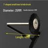3mm T-Handle Electric Steel Wire Brush for Rust Removal - Copper & Nylon Brush Wheel for Metal Cleaning