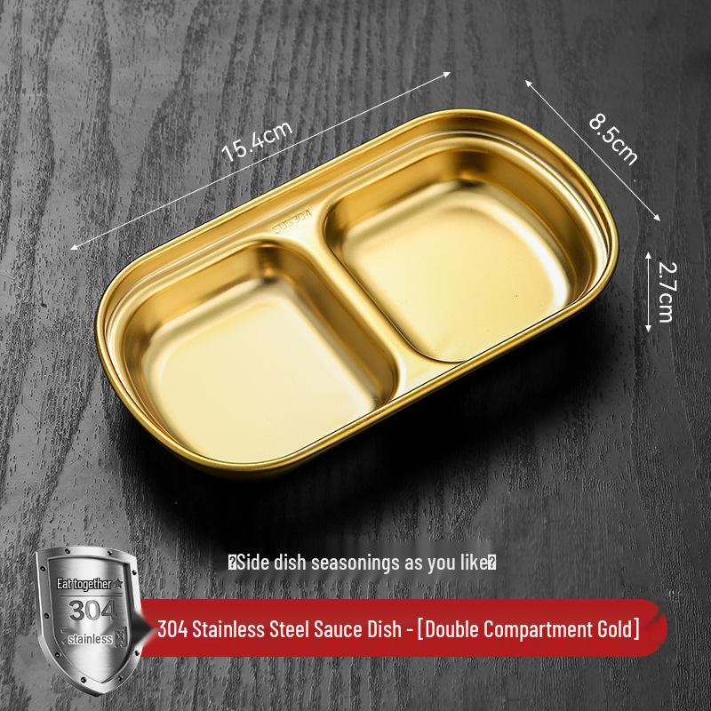 304 Stainless Steel Round Dipping Dish for Korean BBQ & Sauces